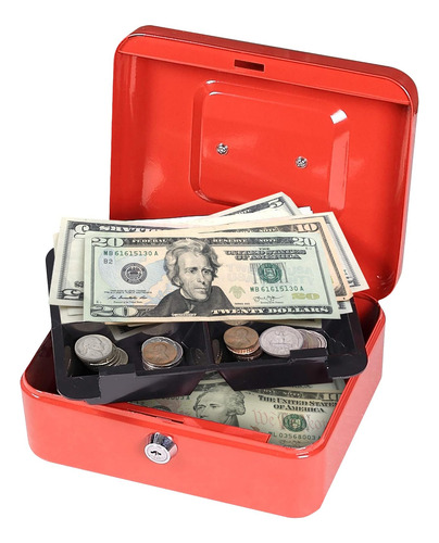1036621 Cash Box With Key Lock And Removable Tray, 0.1 ...