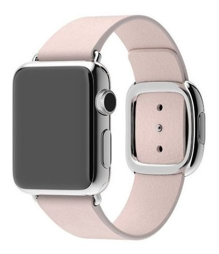 Pulseira Couro Para Apple Watch 42mm 38mm 40mm Fecho Moderno