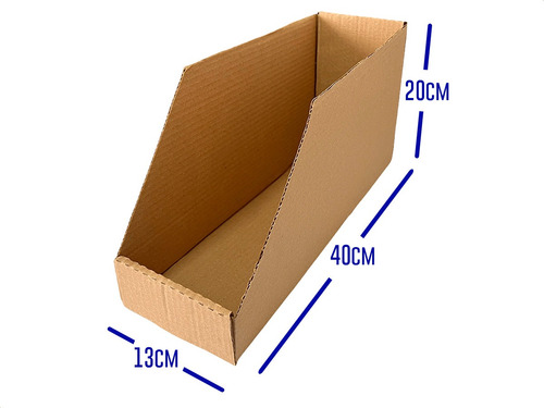 Imagem 3 de 5 de Kit 20 Caixas Papelão Gondola Organizadora Estoque 40x13x20