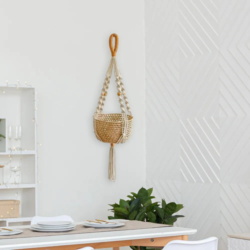 Soporte Decorativo Para Maceta De Macramé Para Colgar