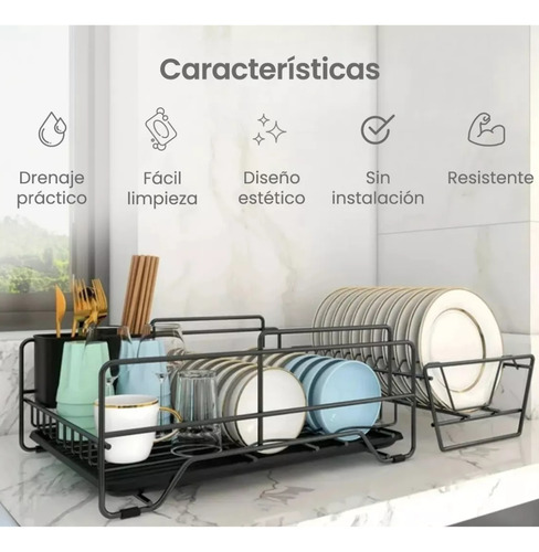 Escurridor Secaplatos Metal 2 Pisos Vajilla Escurridor Metalico Raitot