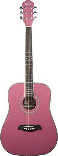 Oscar Schmidt Og1pau 34 Tamaño Guitarra Acustica Rosa