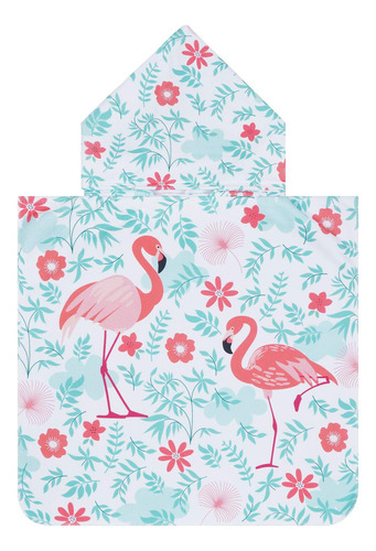 Flamingos - Toalla De Playa Con Capucha Para Ninos, Toallas