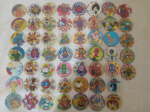 Tazos 249 Piezas; Mucha Lucha, Los Simpson, Bob Esponja,... (Usado)