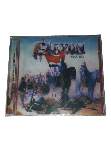  Saxon Crusader Cd Remaster Com 9 Faixas Bônus Raro Novo Lac