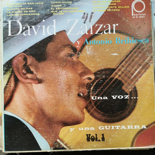 Disco Lp:david Zaizar- Antonio Bribiesca,una Voz