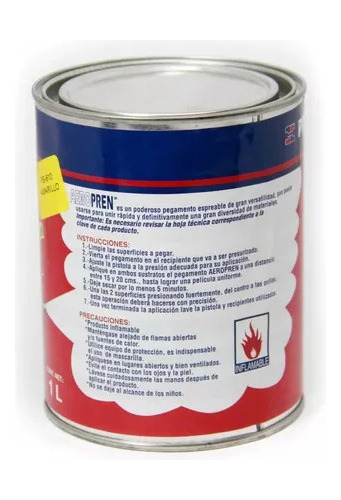 Aeropren Pegamento Espreable Ps-610 Amarillo 1 Lt