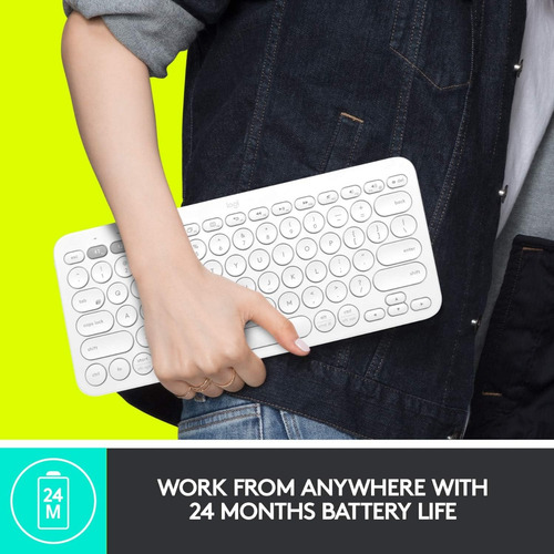 Teclado Logitech Pebble 2 K380s Bluetooth Blanco Español