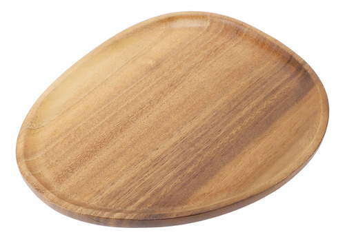 Plato Llano De Madera De Nogal, Estilo Japonés, Único