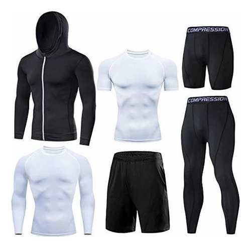 Ropa De Esquí - Lkfit-01 Men's Compression Sportswear 6 Pcs