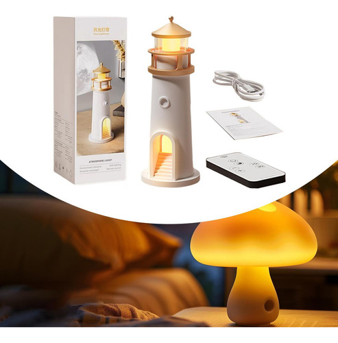 Lámpara De Noche Led, Luz De Noche Decorativa, Recargable,