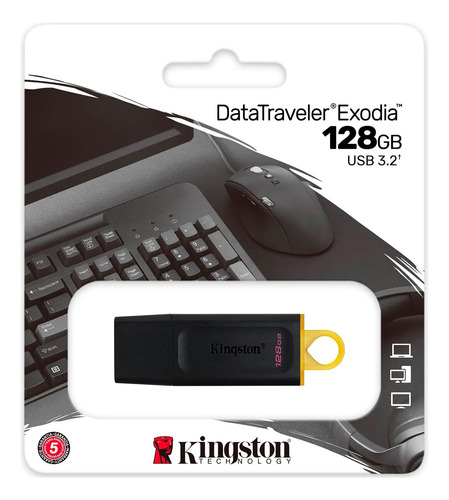 Pendrive 128gb Kingston Datatraveler Exodia Usb 3.2