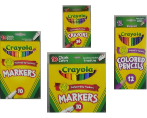 Marcadores Lápices Y Crayones Crayola Multicolor 56 Piezas