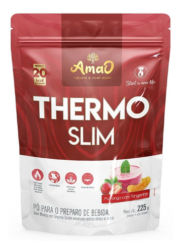 Thermo Slim 225g Amao Nutrition Sabor: Morango C/ Tangerina