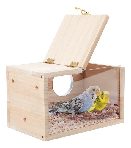 Zz Caja Nido De Periquitos Transparente Para Pájaros, Para