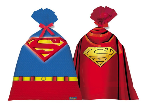 16 Sacolas Surpresa Superman * Sacolinha P/ Lembrancinha