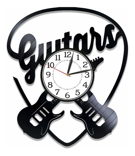 Guitarras Reloj Hecho A Mano Reloj De Pared Musical De ...