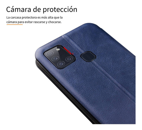 Funda Para Huawei P Smart 2021/y7a/honor 10x Lite Shell, Succión Magnética Con Clip, Funda De Piel Tipo Cartera