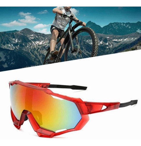 Gran Marco De Las Gafas De Sol De Deporte De La Bicicleta