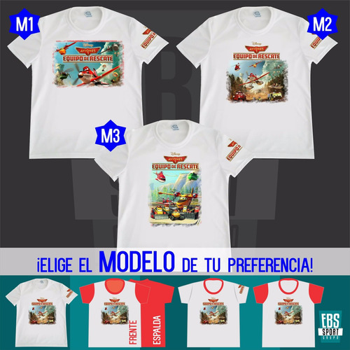 Camiseta Rescue Aviones Rescate Turbo Fast Poliester