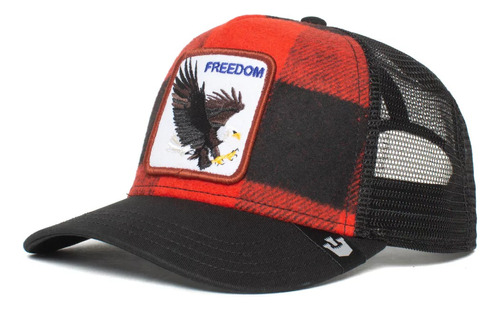 Gorra Goorin Bros Águila Freedom Negra Roja Ski Free Premium