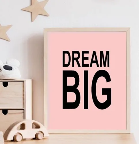 Lámina Imprimible 20x30 - Frases Dream Big