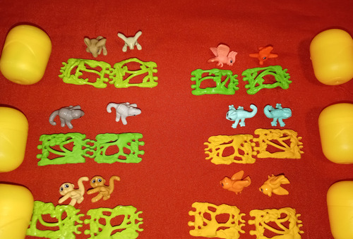 Kinder Sorpresa Natoons Set 6 Figuras Aves Camaleon Mono Etc (Usado)