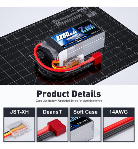 Batería Lipo 2200 Mah 11.1 V 50 C Para Rc Coche Y Dron