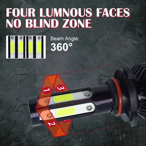 Led 9005 H11 Kit De Focos Led Luz Alta Y Baja 16000 Lm Para