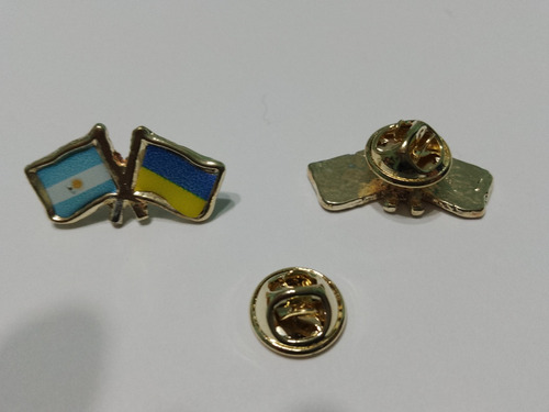 Pins Bandera Argentina Con Ucrania De 2 Cms