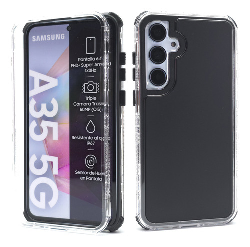 Funda 3 En 1 Para Samsung A35 Case Uso Rudo Protector Grueso