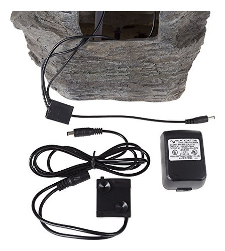 Fuente De Cascada De Mesa Con Rocas En Cascada Y Luces Led -