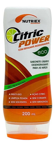 Sabonete Desengraxante Líquido Esfoliante Fragrância 200 Ml