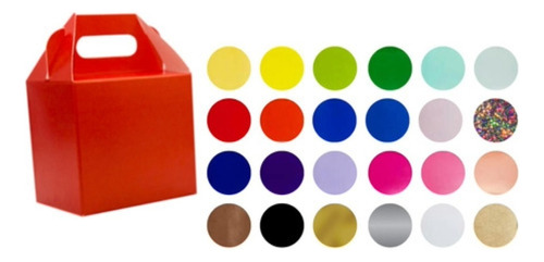 50 Cajas Box Lunch Colores 