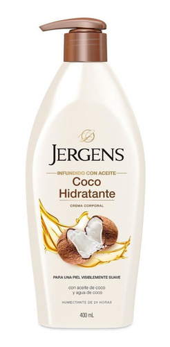 Jergens Crema Corporal Coco Hidratante Piel X 400ml Local