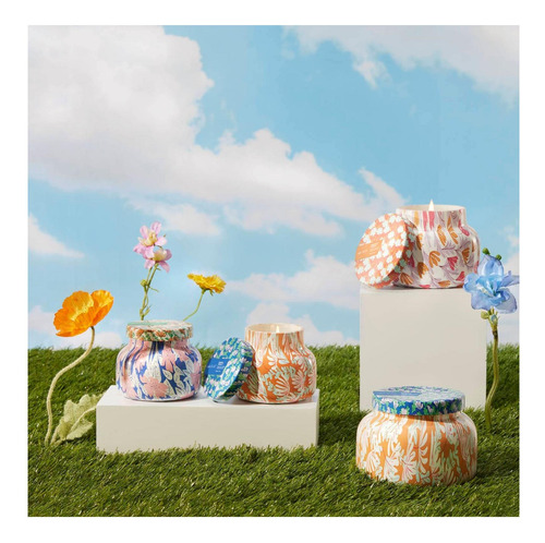 Velas Com Aroma Azul De Capri Pattern Play Glass Jar Velas E