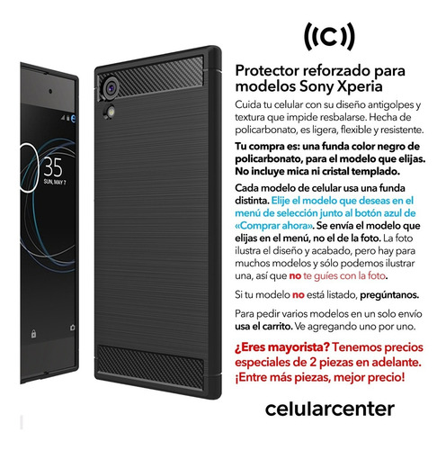 Funda L1 L2 Xz3 Xz2 Xz1 Xa2 Xa1 Ultra Xz Premium Plus Xperia
