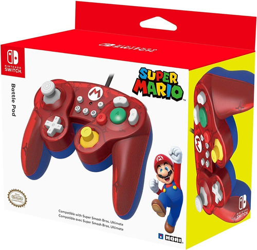 Control Alambrico Hori Super Mario Para Nintendo Switch
