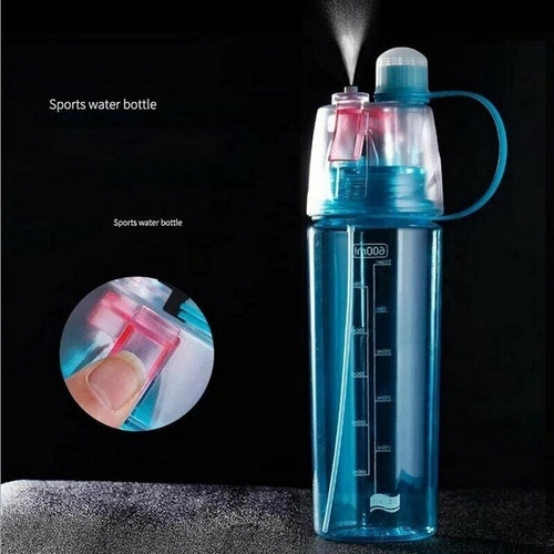 Imagen 3 de 9 de Botella De Agua Deportiva Con Atomizador Para Refrescarse