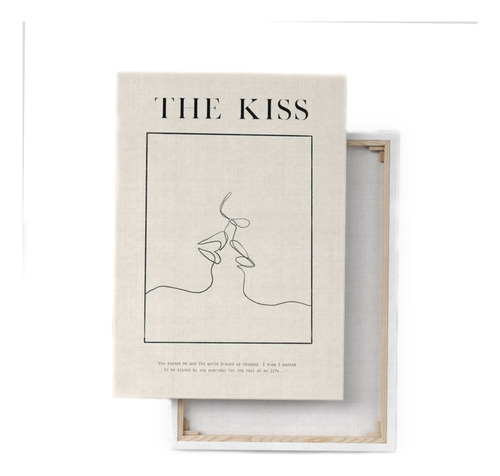 Cuadro Minimalista Figuras Creativas The Kiss 40x30 Cm