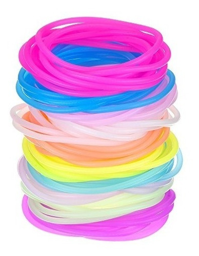 Hotop Multicolor Silicone Jalea Pulseras Luminous Hair Ties 