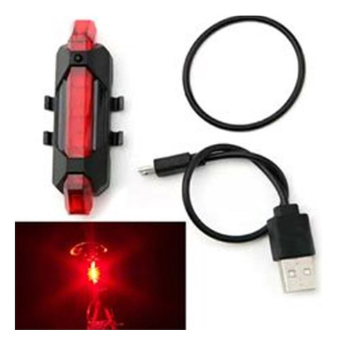 Luz Stop Bicicleta Usb Recargable 4 Modos Impermeable