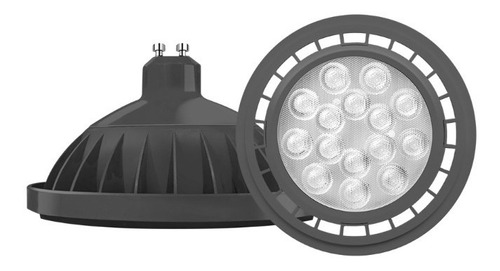 Lámpara Led Ar111 15w Gu10 Cálido 3000k Macroled Gris