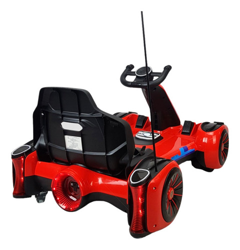 Go Kart Montable Electrico Control Remoto Luz Y Sonido 12v Color Rojo