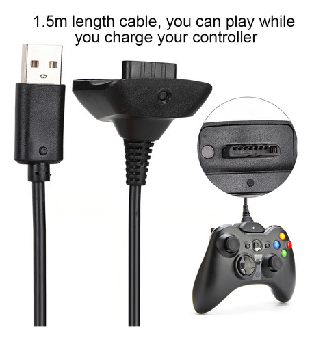 Cable De Carga Para Controlador X Box 360 Calidad Superior