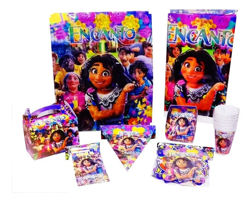 Kit Decoración Infantil Encanto 24 Invitados Niños Fiesta