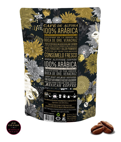 Imagen 2 de 5 de Café En Grano Saborizado Etnia 52 - 250 Gr