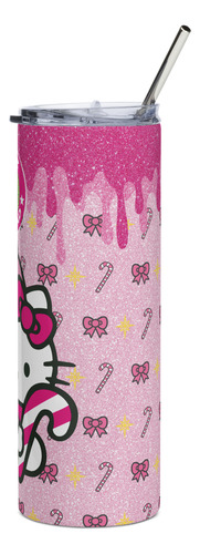 Termo + Mouse Pad De Regalo Hello Kitty Feliz Navidad Md3