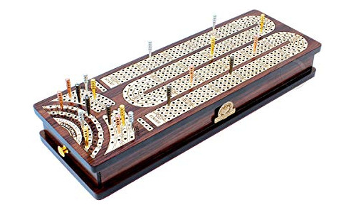 House Of Cribbage - Continuous Cribbage Board / Box Inlaid I