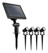 Comprar Panel Solar Exterior Con 4 Estacas Jabalinas Led Macroled Color Negro